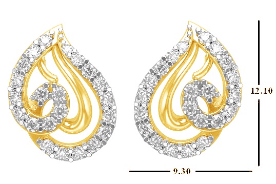 עגילי יהלומים לאישה