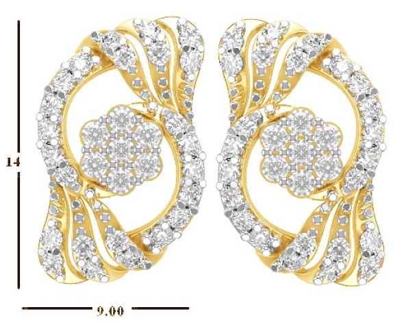 עגילי יהלומים לאישה