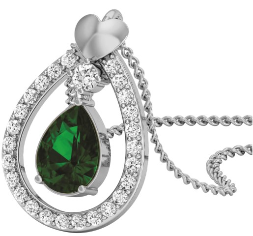 תליון יהלומים בעיצוב טיפה