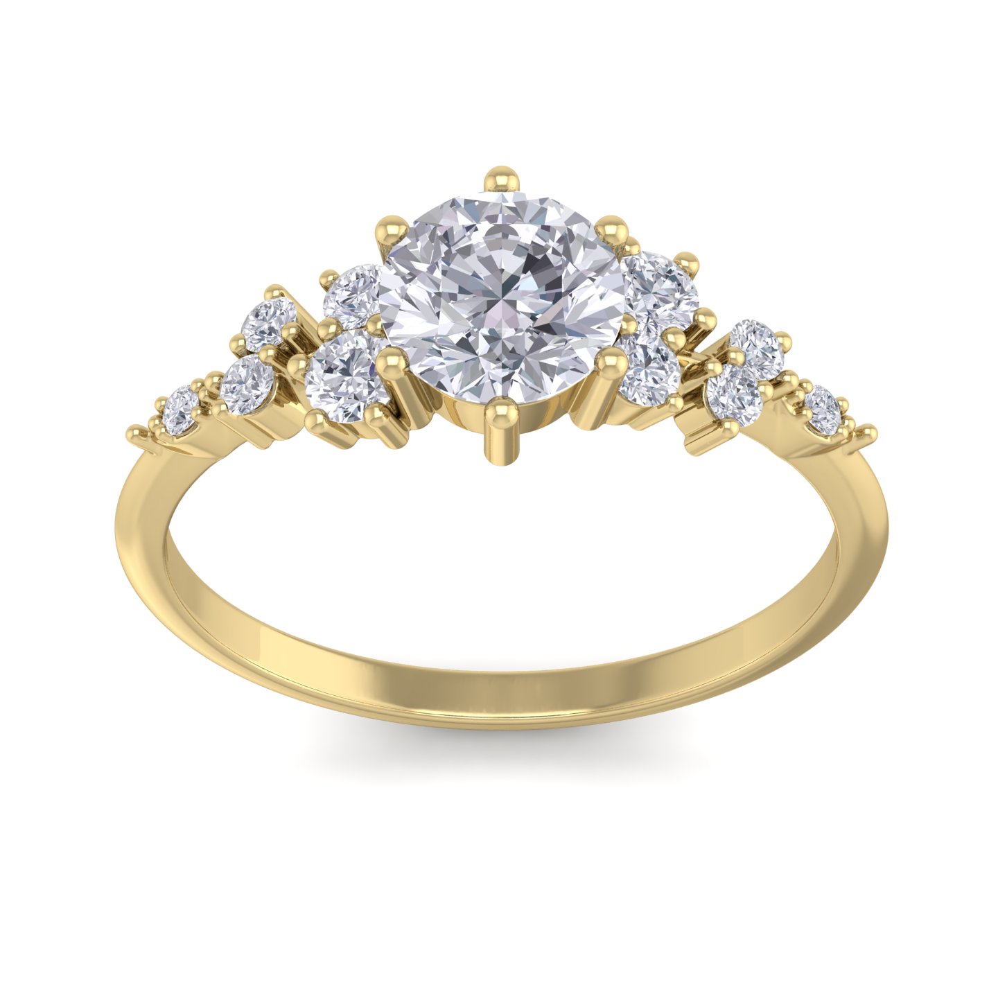 טבעת זהב צהוב 14 קראט