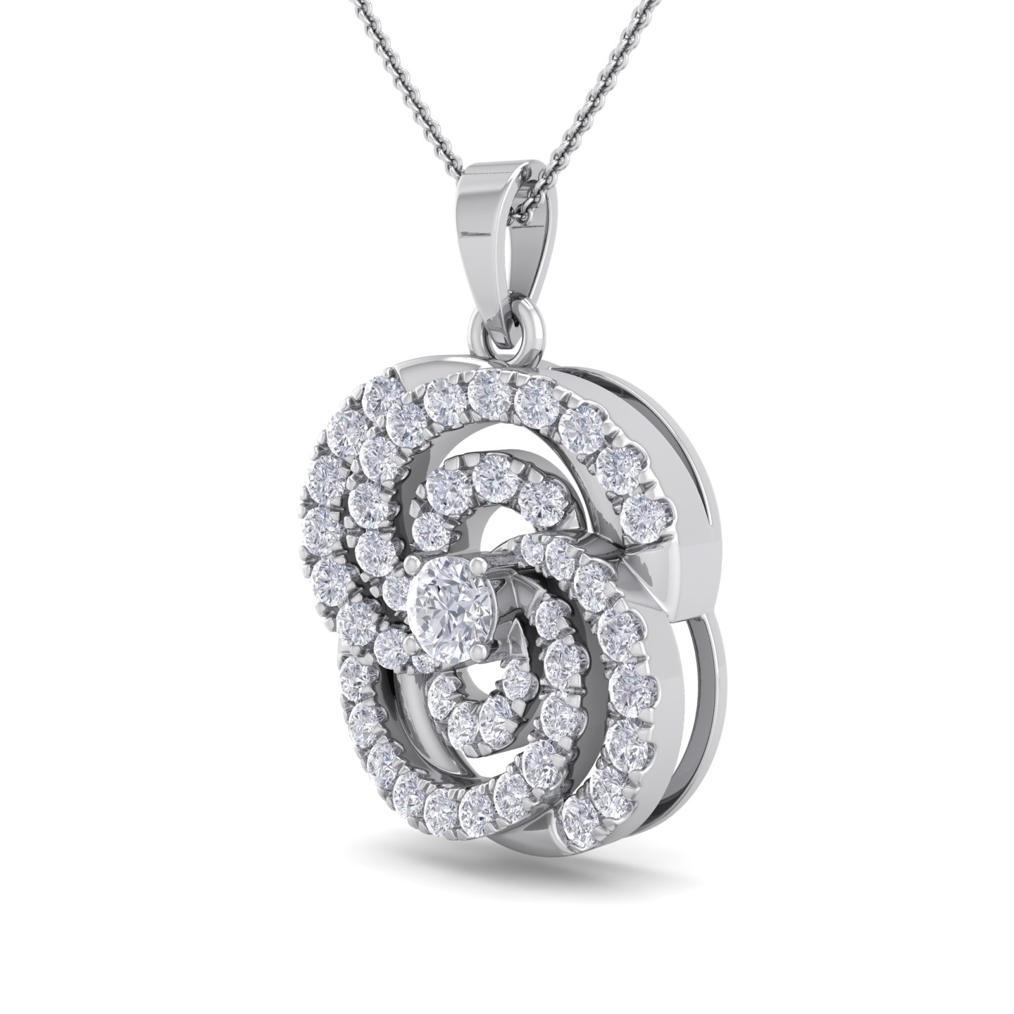 תליון יהלומים מעוצב לאישה