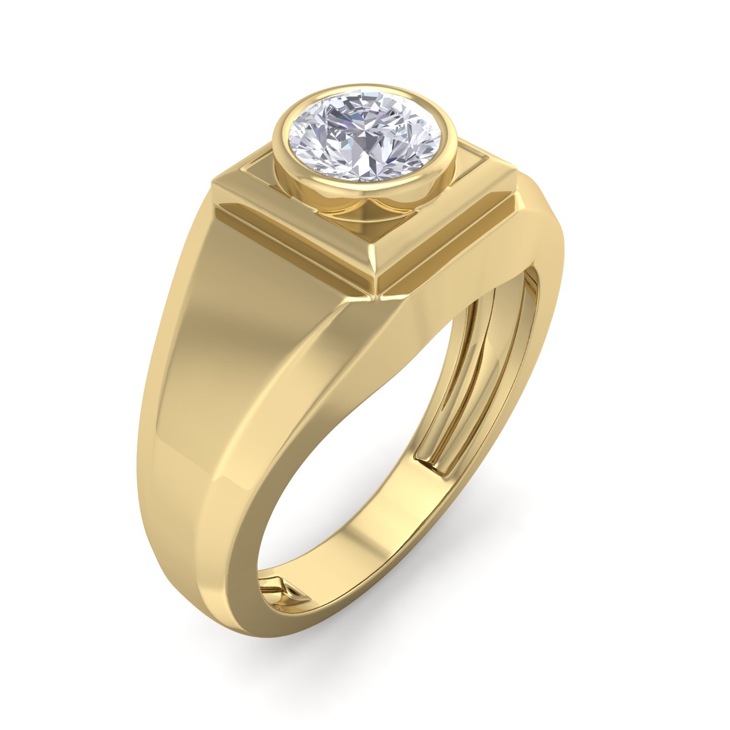 טבעת זהב עם יהלום אחד