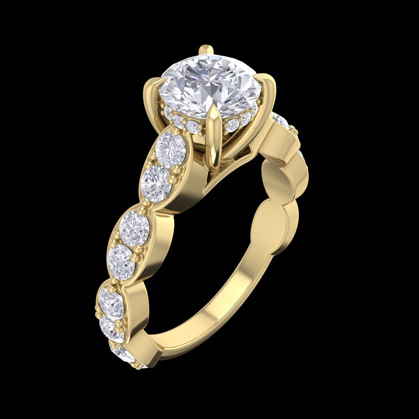 טבעות אירוסין זהב לבן