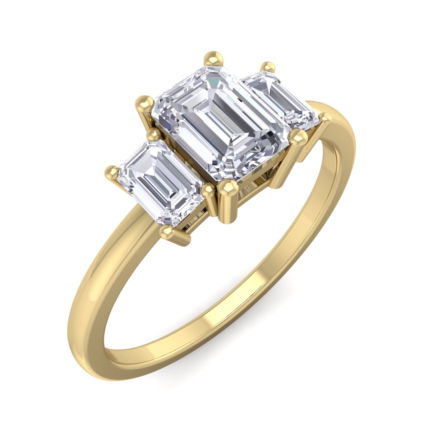 טבעת אירוסין 3 יהלומים