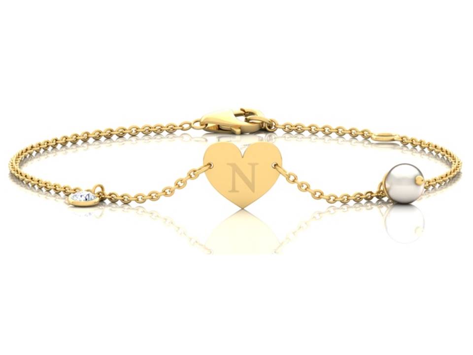 צמיד עם תליון לנערה