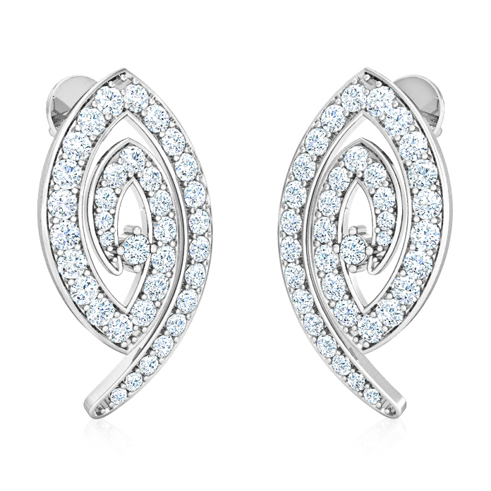 עגילי יהלומים לאישה