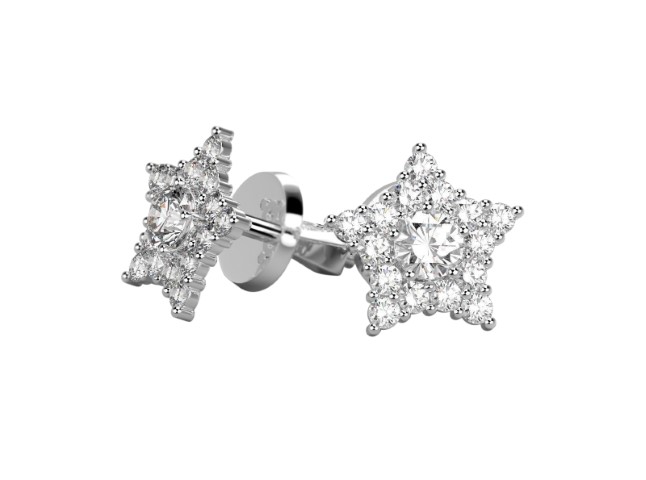 עגילי יהלומים לאישה