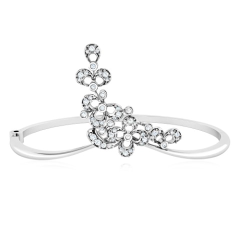 צמיד קשיח עם יהלומים לאישה