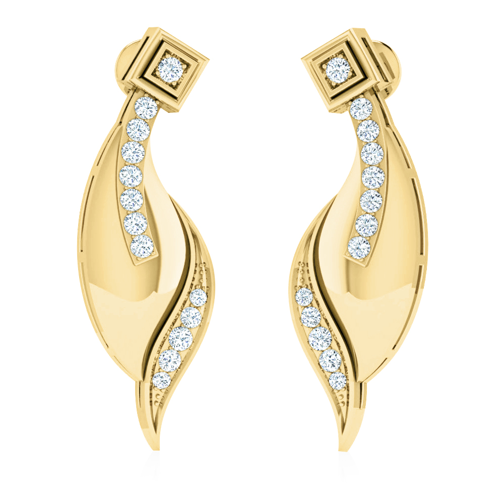 עגילי יהלומים בעיצוב וינטג'