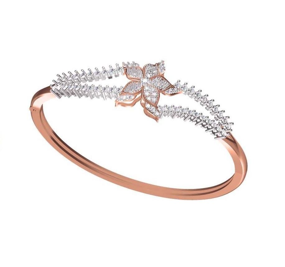 צמיד יהלומים זהב אדום