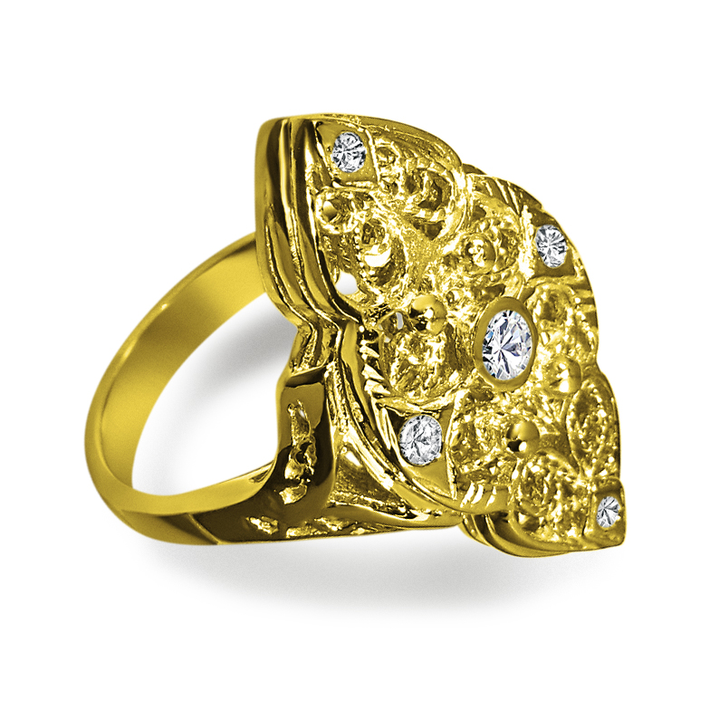 טבעות זהב ויהלומים רטרו