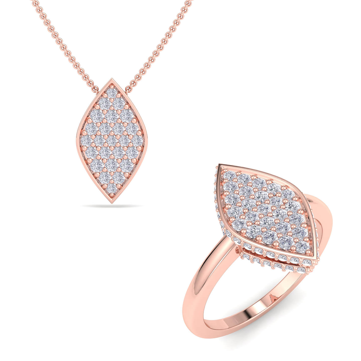 טבעת יהלומים משובצת