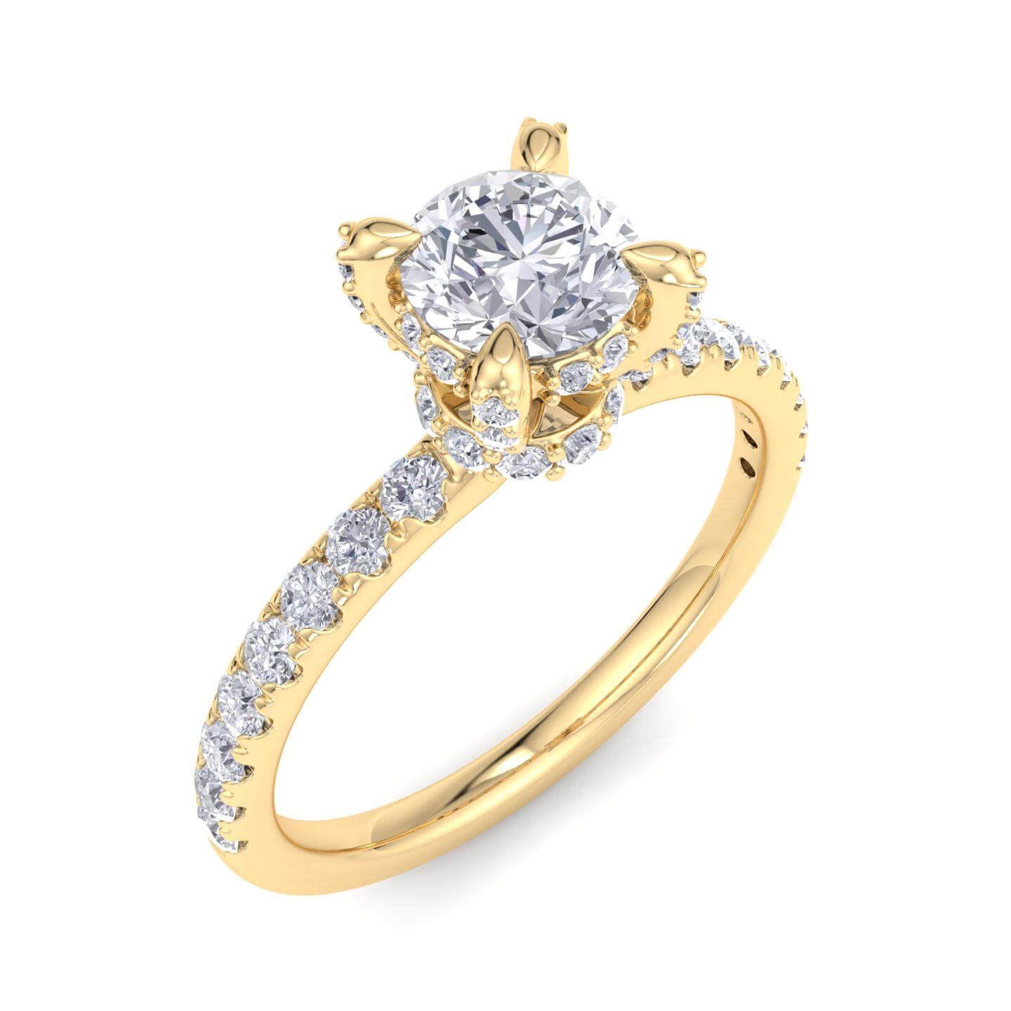 טבעת אירוסין מזהב לבן