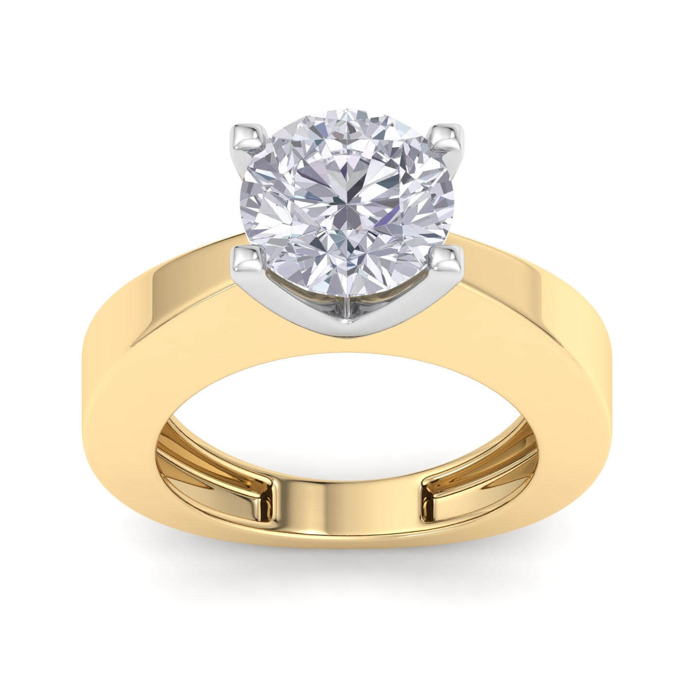 טבעת אירוסין מזהב לבן