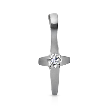 תליון צלב - תליוני צלב תליון זהב ויהלומים  -Diamonds chain cross pendant