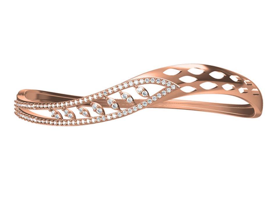 צמיד יהלומים זהב אדום