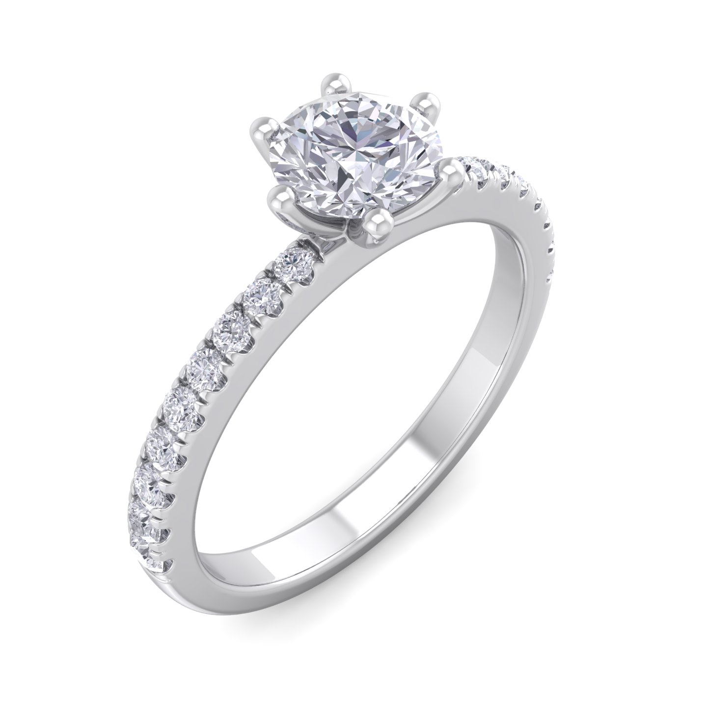 טבעת יהלומים 6 שיניים