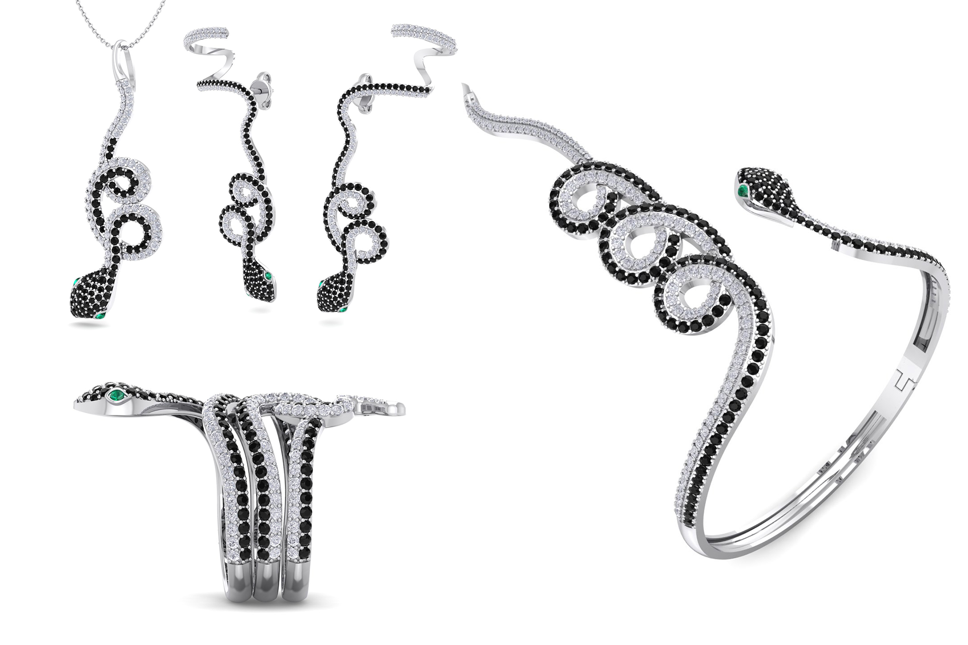 סט תכשיטים בעיצוב יוקרתי