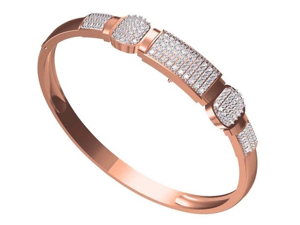 צמיד יהלומים זהב אדום לאישה