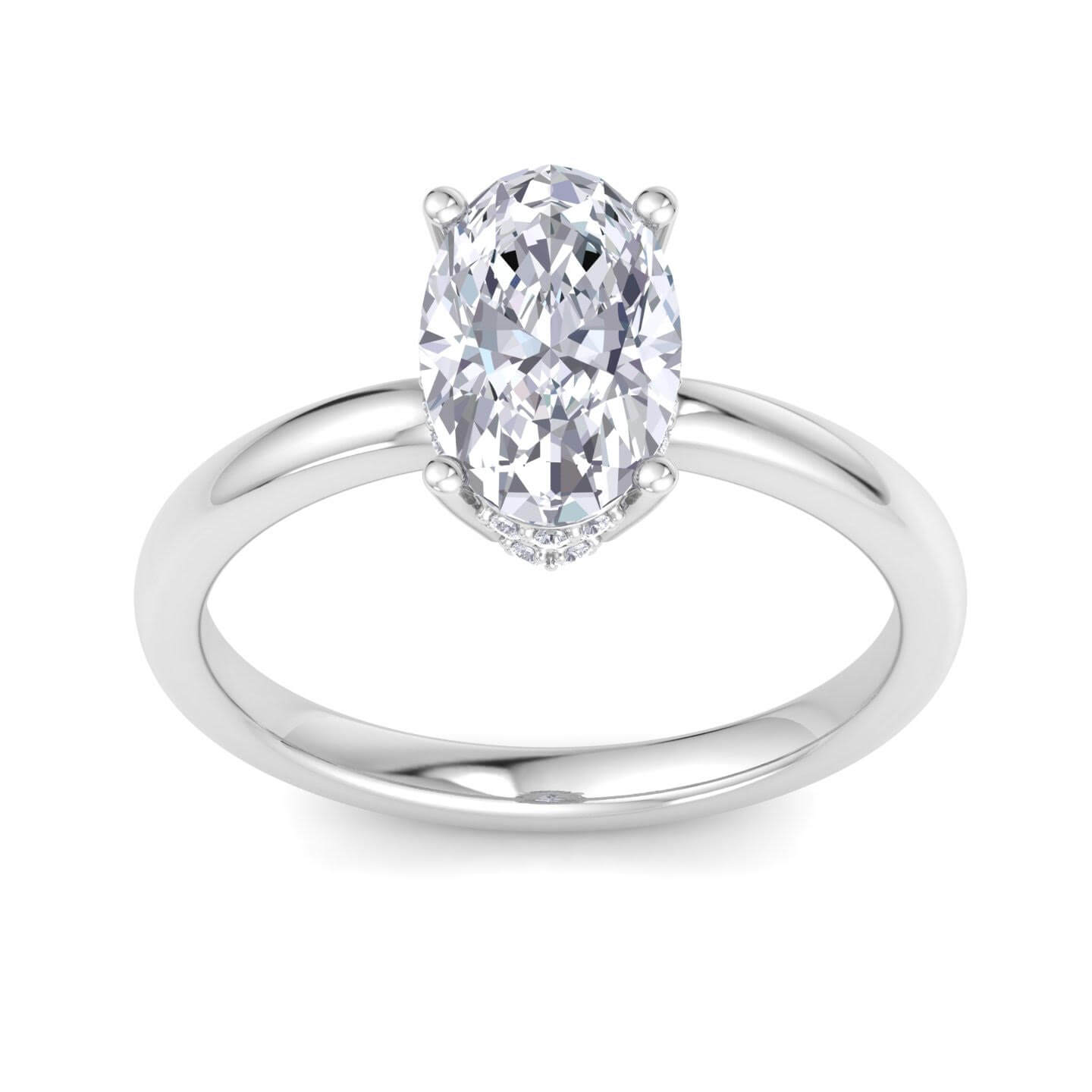 טבעת אירוסין מזהב לבן