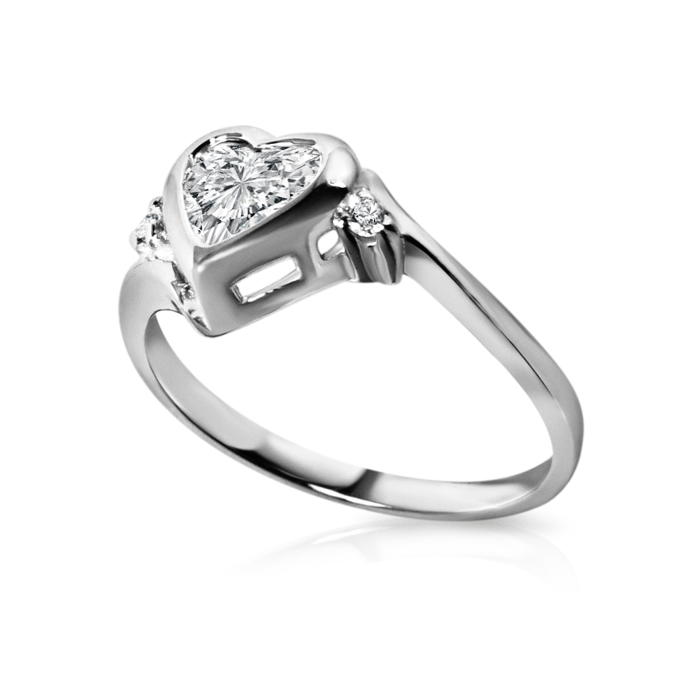 טבעת מתנה בצורת לב