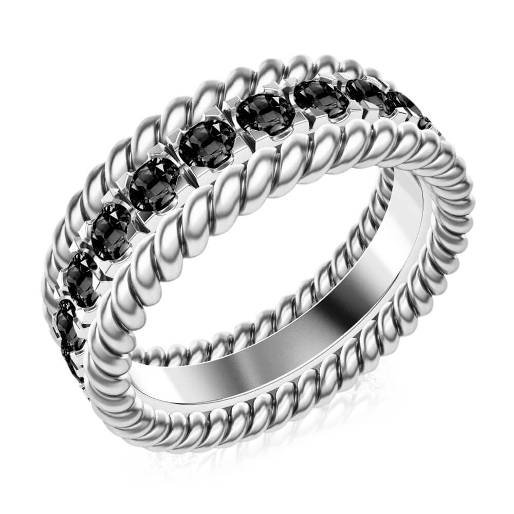 טבעות נישואין משובצות