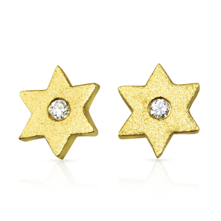 עגילים בצורת מגן דוד