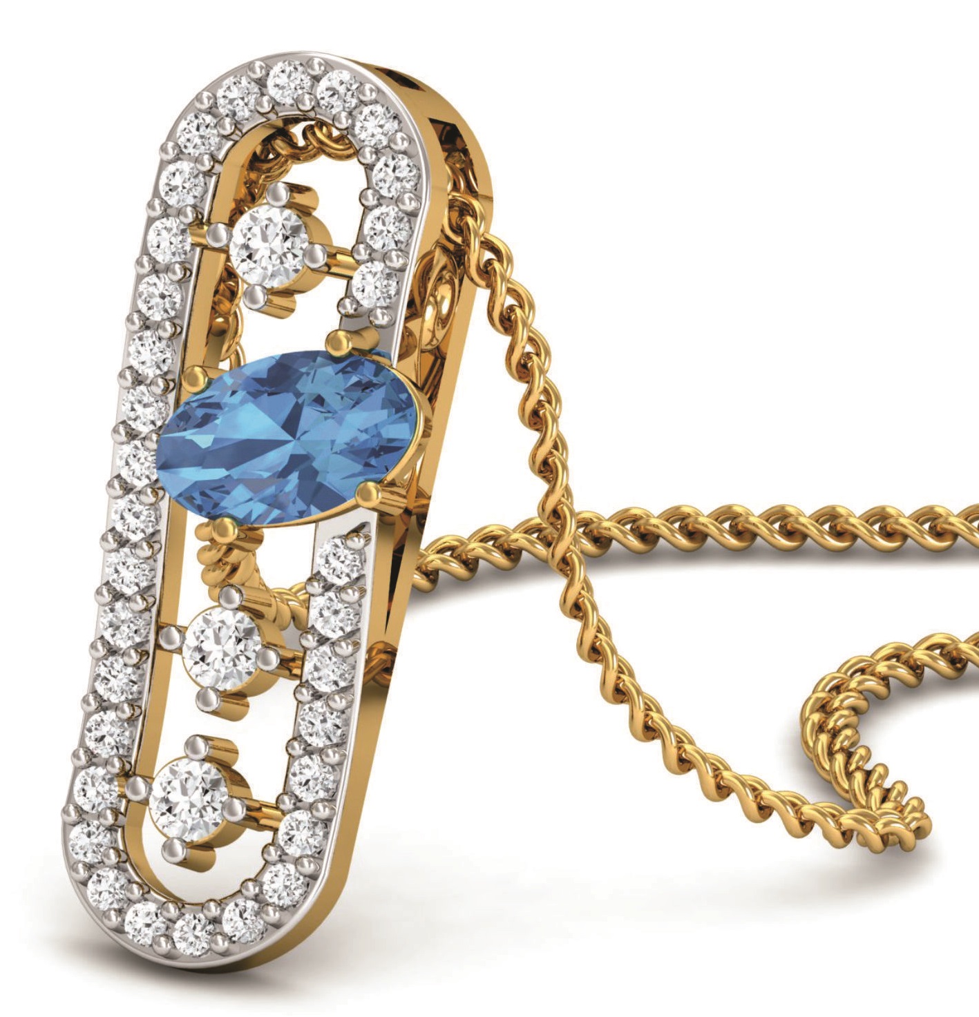 תליון יהלומים ואבני חן 