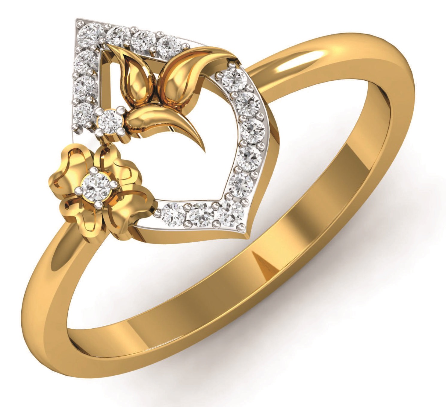 טבעת יהלומים עדינה