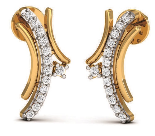 עגילי יהלומים לאישה