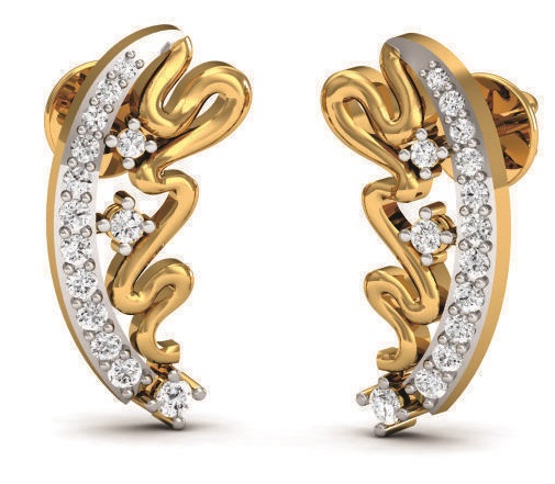 עגילי יהלומים בעיצוב וינטג'