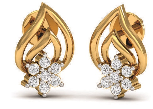 עגילי יהלומים בעיצוב וינטג'