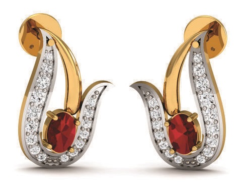 עגילי יהלומים בעיצוב וינטג'