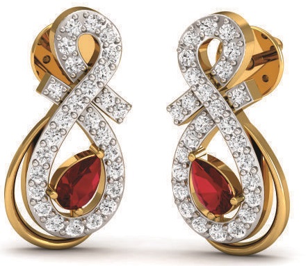 עגילי יהלומים בעיצוב וינטג'