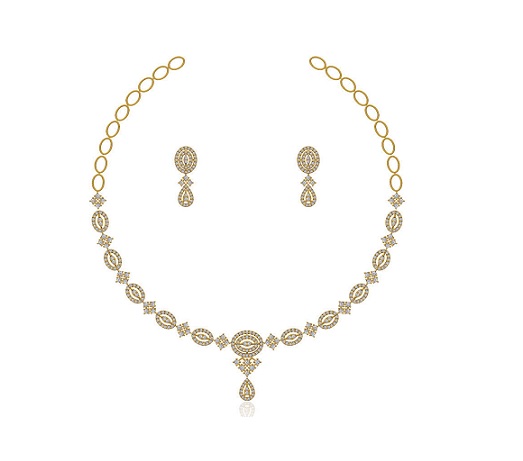 סט תכשיטי יהלומים יוקרתי