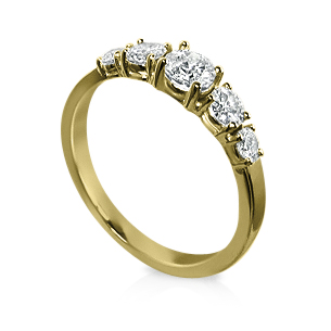 טבעת זהב צהוב יהלומים