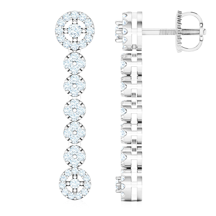 עגילי יהלומים לאישה