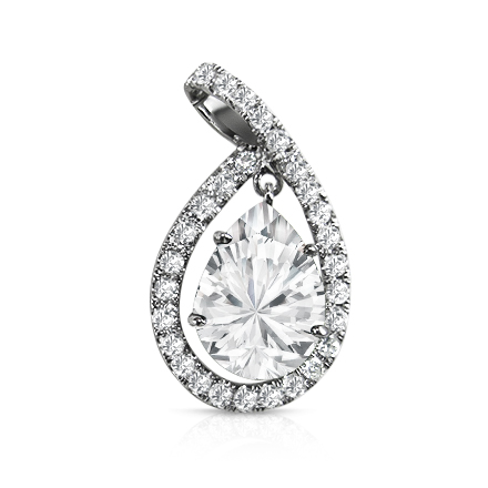 תליון יהלומים יוקרתי שני קארט יהלום