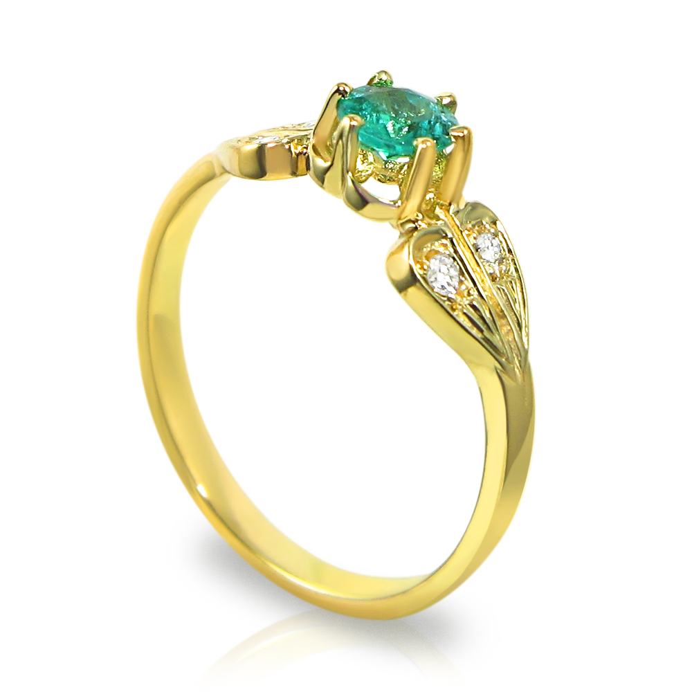 טבעת אבן ברקת אמרלד