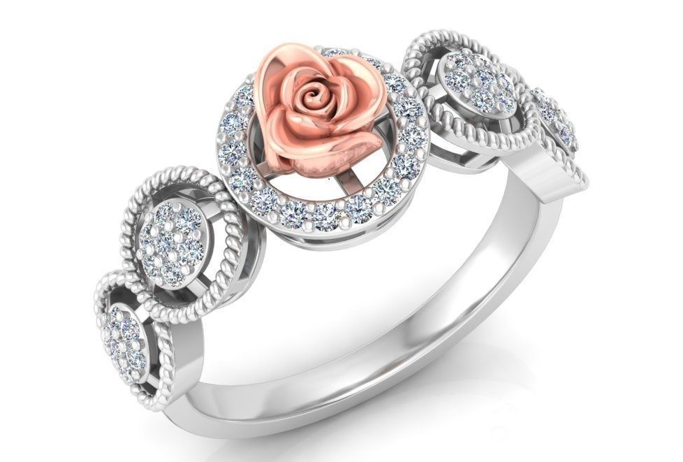 טבעת פרח וינטג