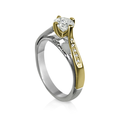 סט טבעת ועגילי יהלומים