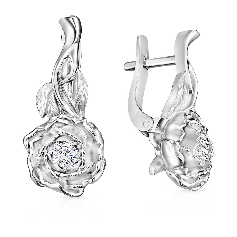 עגילי זהב ויהלומים