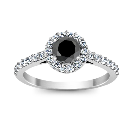 טבעת זהב יהלום שחור