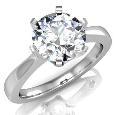 טבעת יהלום 1 קארט רחבה