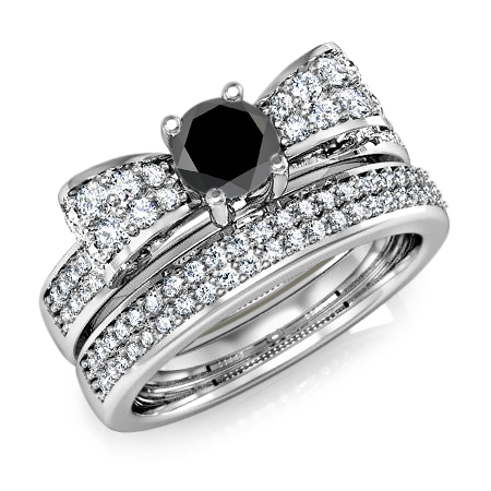 טבעת אירוסין יוקרתית יהלום שחור