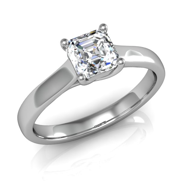 טבעת אירוסין יהלום מרובע