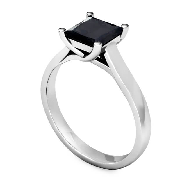 טבעת אירוסין יהלום שחור