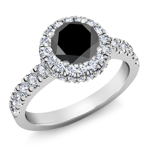 טבעת יהלום שחור