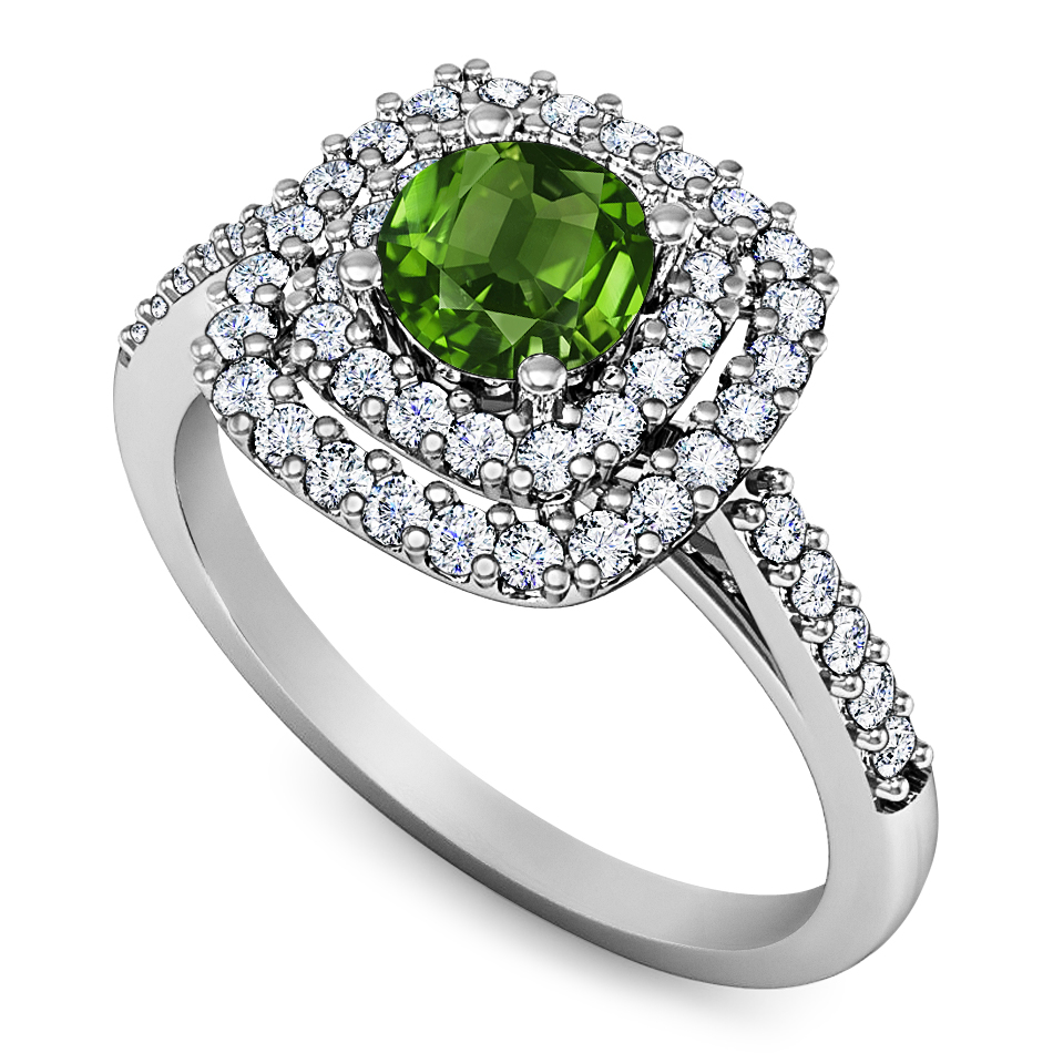 אבן ברקת אמרלד גדולה בטבעת יוקרתית