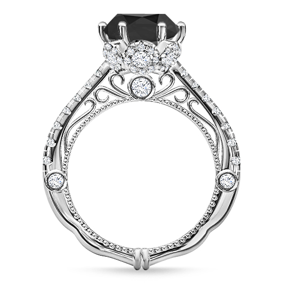 טבעת יהלום שחור